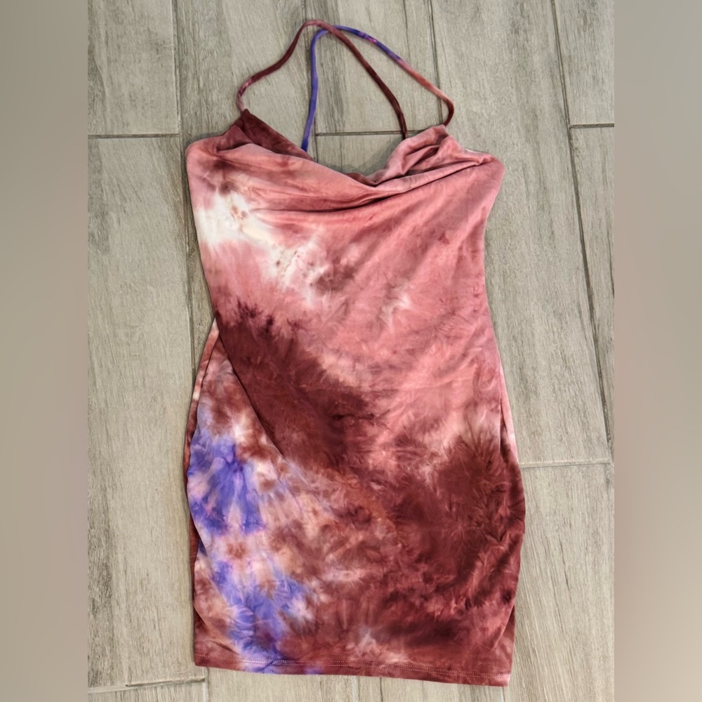 Tie-Dye Halter Dress